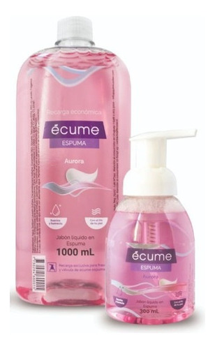 Jabon Liquido Espuma Ecume 1000 Ml + 300 Ml Aurora