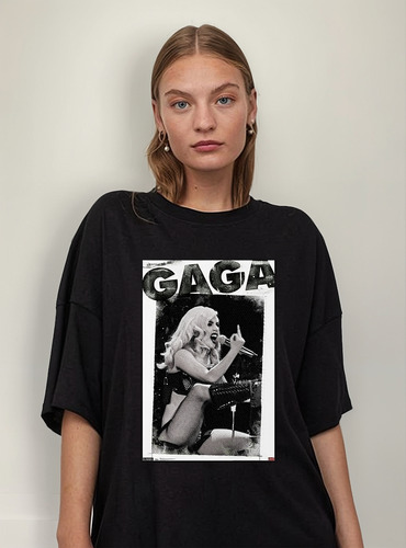 Remera Lady Gaga Poster Mayhem Personalizada Algodón Unisex