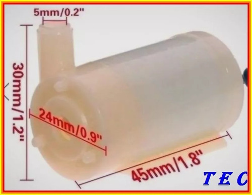 Imagen 5 de 5 de Bomba De Agua Sumergible 120 L/h 2.5-6v Fuente Arduino