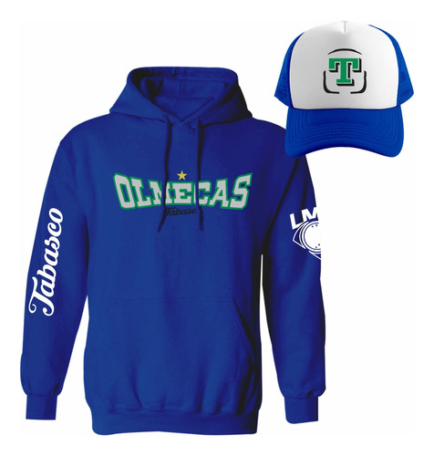 Kit Sudadera + Gorra Sublimada Mod Lmb Olmecas De Tabasco