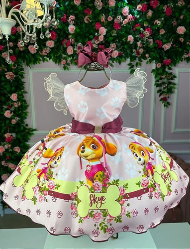 Vestido Temático De Lujo Paw Patrol - Cielo Sky