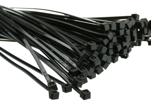 Tirrap Tirraje Amarre Plástico Cable 10 Cm Negro 100 Und.