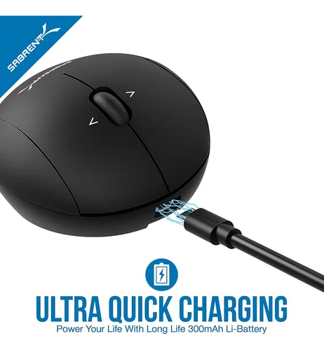 Mouse Inalámbrico Sabrent 4d Recargable Ergonómico (ms-wrch)