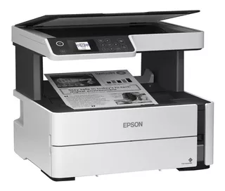 Impressora multifuncional Epson EcoTank M2170 com wifi branca e preta 110V