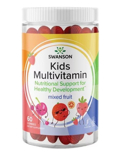 Multivitamínico Para Niños 60 Gomitas Frutas Mixtas Swanson