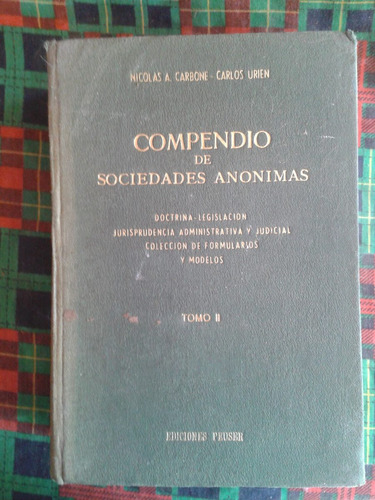 Compendio De Sociedades Anonimas Tomo I Carbone Envios B48