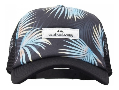 Gorra Quiksilver Pidgeon Chicken Negro Celeste Flores Import