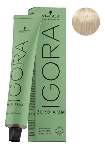 Tinte Igora Zero Amm Schwarzkopf - mL Tono 10-2 rubio platino humo