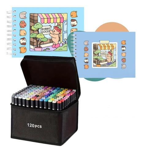 Para Kit Canetas Touch 120 Cores E 1 Livro