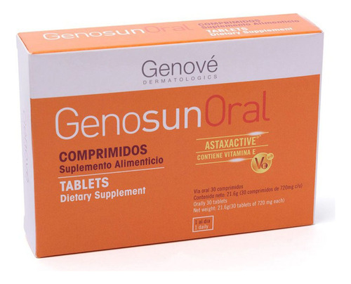 Genove Genosun Oral 30 Comprimidos