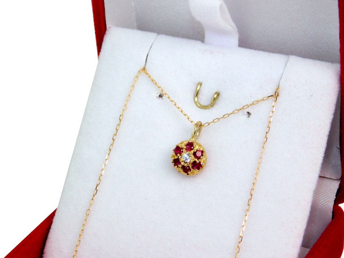 Conjunto 2 Oro Amarillo 18k Cadena Y Dije Frutilla J Esponda