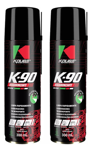 Kit Com 2un Descarbonizante Slow Drying K90 Koube 300ml