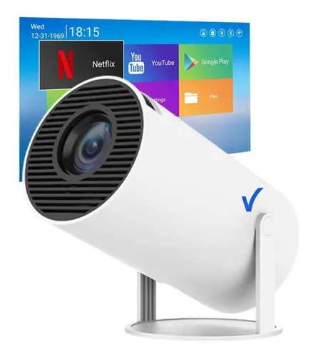 Smartprojetor Home Cinema 4K  Projetor android 11.0 resolução 4k hd bluetooth hdmi wifi Branco