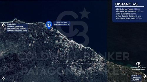Venta Lote/terreno 15.145 M2 Con Vista Y Costa De Lago En Villa Traful Ruta 65