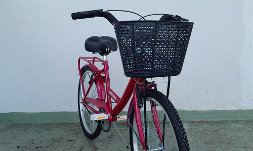Bicicleta Rodado 24 Full Ruedas Anchas Con Portaequipajes