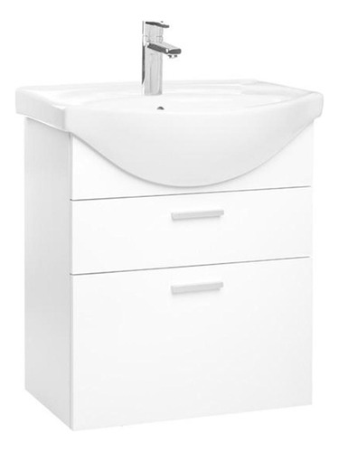 Vanitory Suspendido Roca Mahler Mueble Baño + Bacha Mono Cantidad De Agujeros Para Grifería Un Agujero Bacha Blanco Mueble Blanco