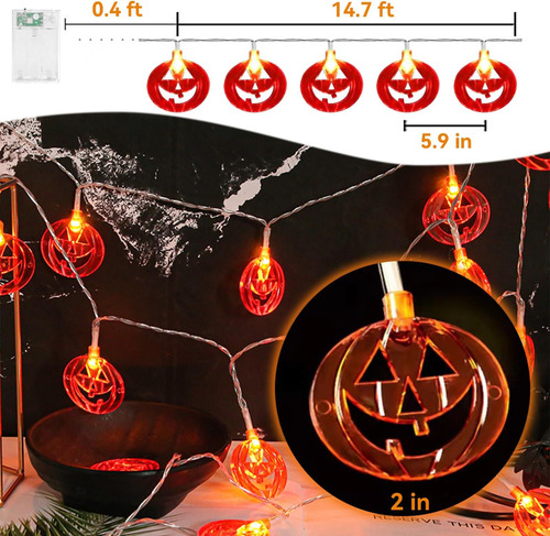 L Lampop Halloween Linternas De Calabaza De Naranja Luces De