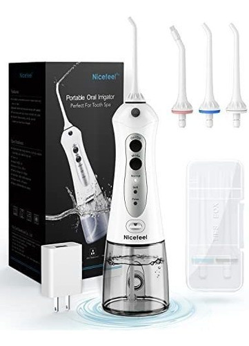 Cordless Water Flosser, Nicefeel 300ml Usb Rechargeable And 