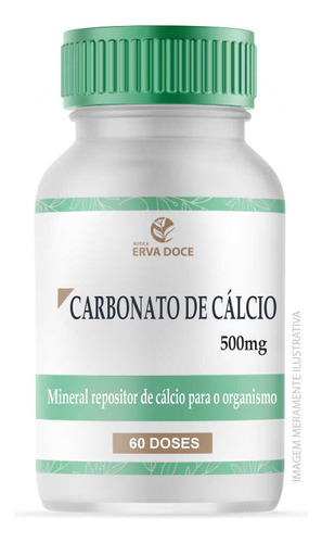 Carbonato De Cálcio 500mg 60 Capsulas