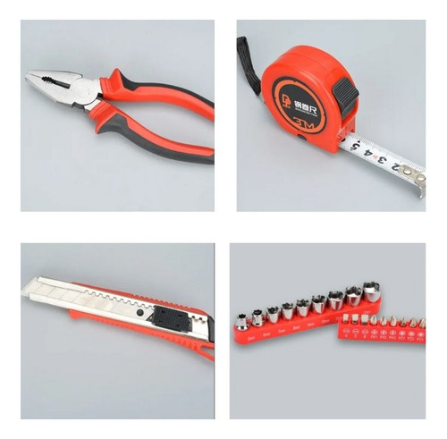 Kit De Herramientas 126 Piezas Con Taladro Eléctrico