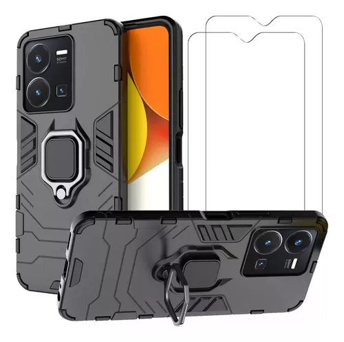 Funda De Uso Rudo + 2 Micas Para Vivo Y22s/vivo Y35 4g