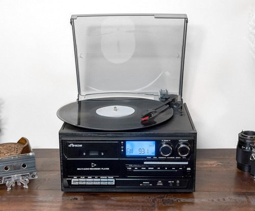 Tocadiscos Y Centro De Musica 8 En 1 Victor Bluetooth