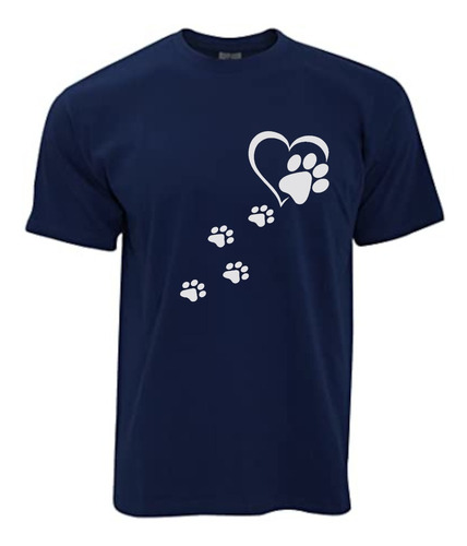 Polera Estampada I Love My Dog, Huellas, Romanosmodas