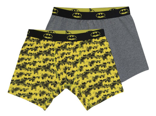 Bipack Boxer Batman Adulto Dark Amarillo Dc Comics