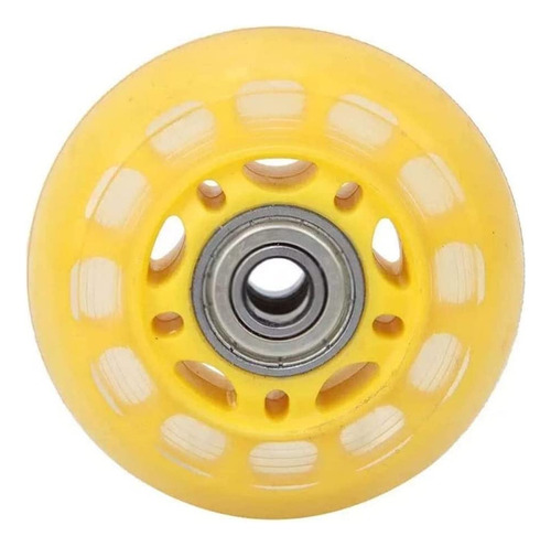 Casters 1pcs 2.5in Yellow Pu Mute Caster Wheel Luggage