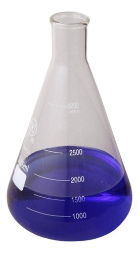 Erlenmeyer 3000 Ml Vidrio Borosilicato 3.3