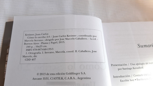 Imagen 5 de 6 de Como Lo Escribo 2.0 Juan Carlos Kreimer Pluma Y Papel