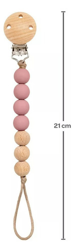 Prendedor De Chupeta Silicone E Bambu Bebê Buba Macio