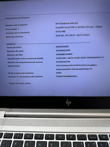 Hp Elitebook 840 G5 Plateado (Usado)