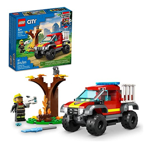 Legos  Lego City Camión De Rescate De Bomberos 4x4 60393, Ju