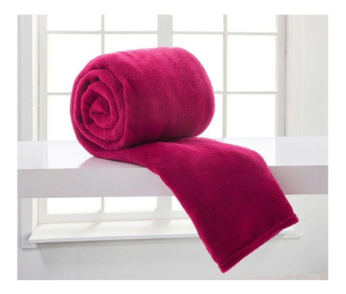 Cobertor Corttex Home Design Microfibra cor cereja com design lisa de 2.4m x 2.2m