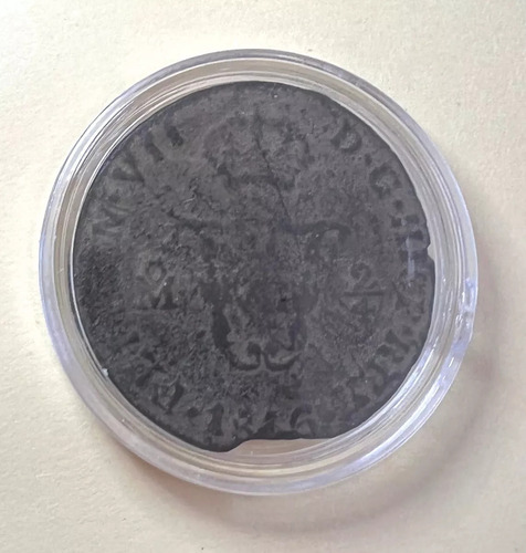 Moneda 2/4 Dos Cuartos Real Fernando Vll Cobre 1816 Colonial