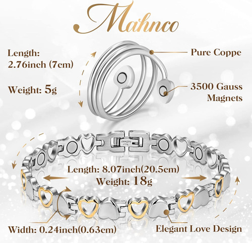 Pulsera Magnética De Desintoxicación Linfática, Pulsera De T