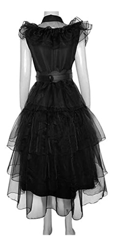 Labayii Wednesday Addams Disfraz Vestido Niños Niñas Familia