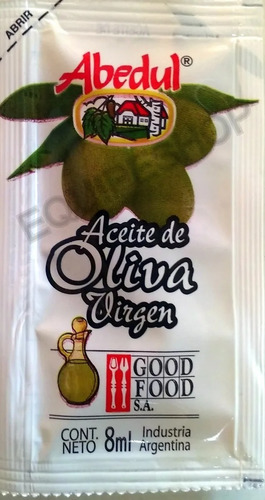 Aceite Oliva Sobres Individuales Abedul Envio A Todo El Pais