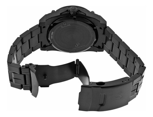 Reloj Bulova Para Hombre Modelo 98b143 Serie Precisionist Wr Color de la malla Negro Color del bisel Negro Color del fondo Negro/Dorado
