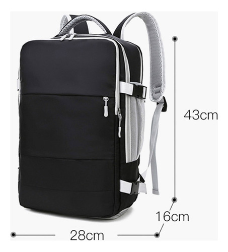 . Mochila De Viaje Impermeable De Gran Capacidad For Mujer W