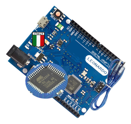 Kit Italy Para Arduino Leonardo R3 Rev3 Atmega32u4 + Usb