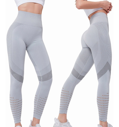 Imagen 7 de 7 de Calzas Leggings Modeladoras Push Up Deportivos Cintura Alta