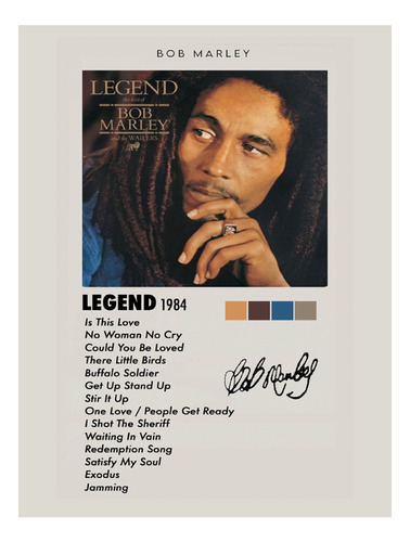 Poster Papel Fotografico Bob Marley Legend 120x80