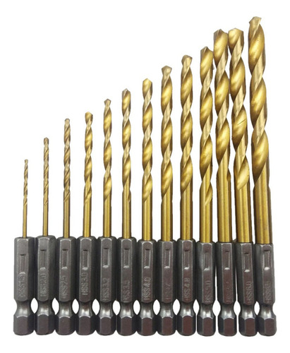 J 13pcs Taladro Broca Vástago Hexagonal De Material Acero De