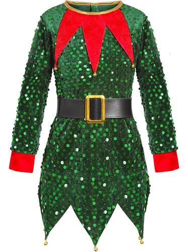 Frekuyrt Conjunto De Disfraz De Elfo Para Niñas, Vestido De