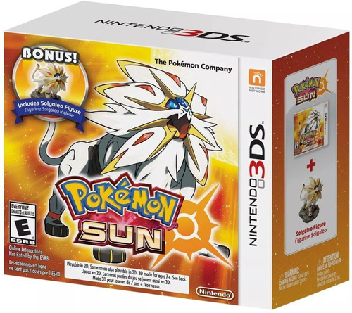 Pokémon Sun - Nintendo 3ds - Bônus Solgaleo Figura