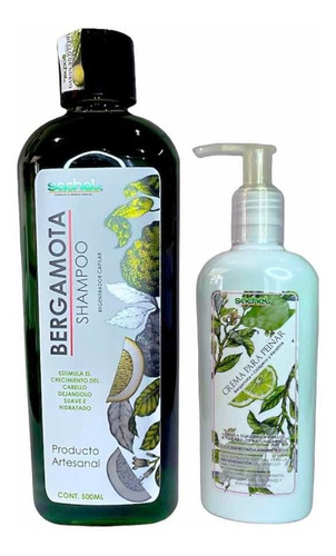 Shampoo De Bergamota + Crema Para Peinar Kit Envío Gratis