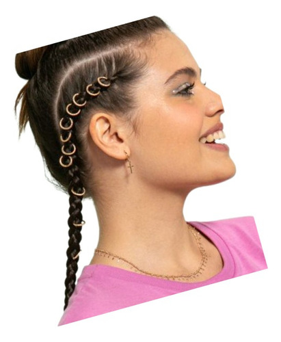 Argollitas Hair Ring Para Trenzas X25unidades.mariann Moon 