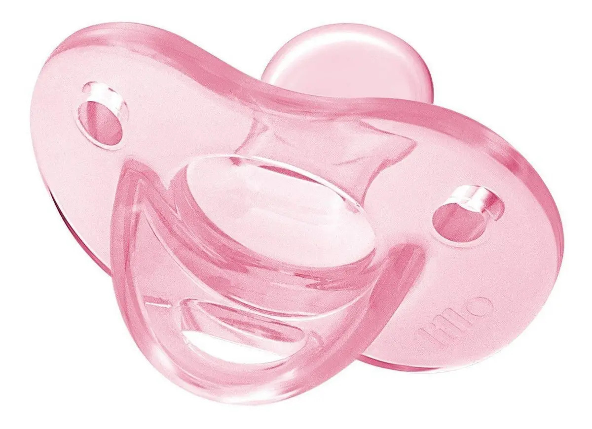 Chupeta Soft Calming silicone simétrico tamanho 1 rosa Lillo